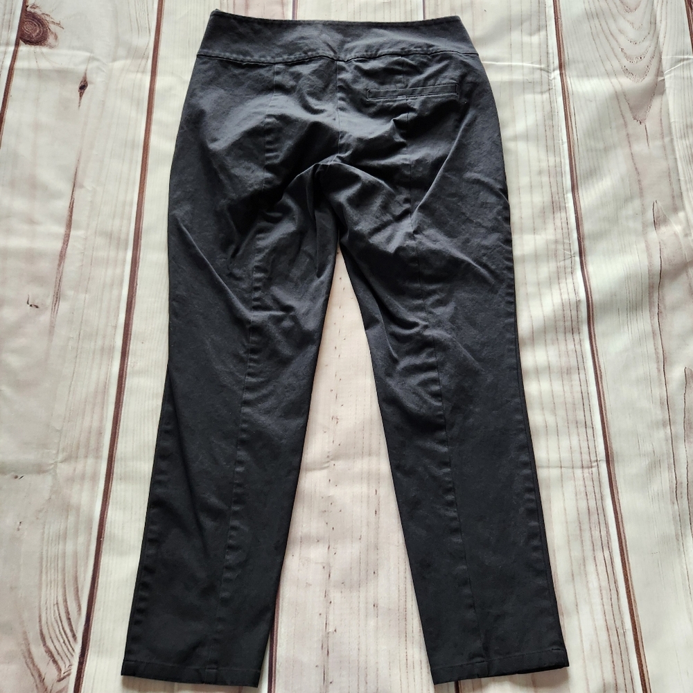 Eileen Fisher Organic Cotton Stretch Cropped Ankle Trouser Pant Black, Size S - Picture 5 of 9